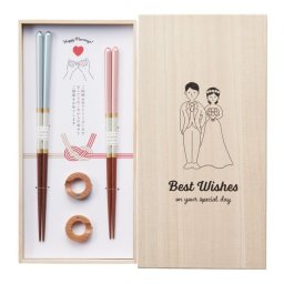 【ギフト対応無料】桐箱入 箸置付 箸 シャンパン ペア 日本製 made in Japan イシダ 箸ギフト ※送料無料(ポスト投函)