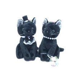 ねこ 猫 黒猫 黒猫ペア クロ ネコ ウェルカムドール 結婚式 ぬいぐるみ 受付 祝電 電報 ギフト ウェディングドール