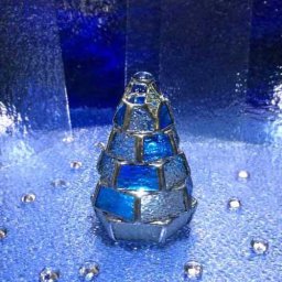 《送料無料》ステンドグラス・ミニランプ 【小さなもみの木ランプ／樹氷ver.】