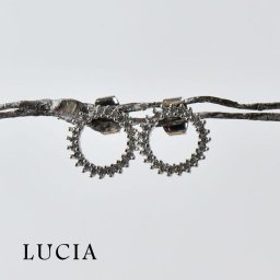 【LUCIA ルチア】リング ラインストーン ピアス (2072)レディース アクセサリー キャッチ イヤリング ラインストーン サークル シルバー シンプル おしゃれ カジュアル かわいい 大人可愛い オケージョン クリスマス 母の日 ギフト プレゼント