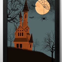 ハロウィン A3 サイズ ポスター アート おしゃれ 絵画 インテリア 北欧 イラスト マット紙 艶消し アートパネル 額 フレーム デザイン 壁掛け ギフト 新築祝い ディスプレイ 引越し祝い　新生活　空間デザイン 