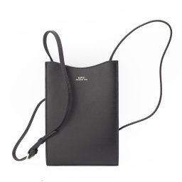 アーペーセー　A.P.C　ショルダーバッグ　H63043 PXBMW LZZ　ブラック　スムースレザー　牛革　ネックポーチ　スリム　スマホショルダー