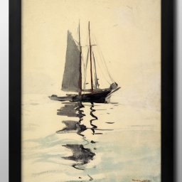 ウィンスロー ホーマー Two-masted Schooner with Dory A3 サイズ ポスター アート おしゃれ 絵画 インテリア 北欧 イラスト マット紙 艶消し アートパネル 額 フレーム デザイン 壁掛け ギフト 新築祝い ディスプレイ 引越し祝い　新生活　空間デザイン 