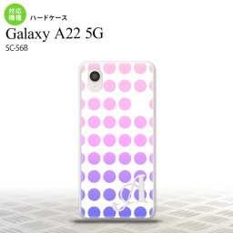 SC-56B Galaxy A22 スマホケース ハードケース 水玉 ピンク +アルファベット メンズ レディース nk-a22-1374i