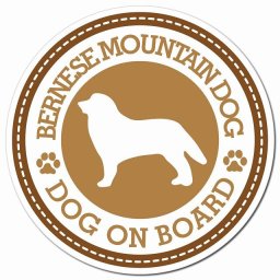 BERNESE MOUNTAIN DOG バーニーズマウンテンドッグ ブラウン 肉球 カーサイン 車 マグネットステッカー 犬 マグネット 強力 直径13cm 丸型 おしゃれ かわいい ドラレコステッカー 安全対策 危険運転 煽り運転 アニマル 動物 犬種別 屋外 防水 屋内 肉球マーク