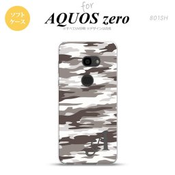 AQUOS zero アクオス ゼロ 801SH スマホケース カバー ソフトケース 迷彩B グレーB イニシャル 対応 nk-801sh-tp1161i[スマホ,スマホケース,スマホカバー,ケース,カバー,ジャケット]