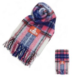 ヴィヴィアンウエストウッド マフラー Vivienne Westwood CHUNKY TARTAN 8103014F-W01BM-G401 PINK ピンク ユニセックス