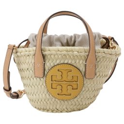 トリーバーチ TORY BURCH バッグ ハンドバッグ トートバッグ ショルダーバッグ かごバッグ 88236 270 bbtb00201l ELLA STRAW MINI BASKET エラ ストロー ミニ バスケット NATURAL/GOLDENSUNSET ナチュラル+イエロー系