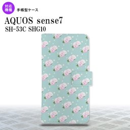 sense7 sense7 手帳型スマホケース カバー 花柄 バラ ドット 水色 2022年 11月発売 nk-004s-sens7-dr261