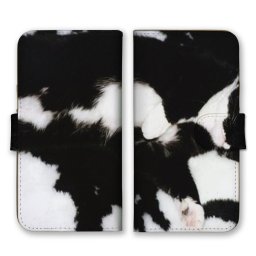 ＼全機種対応／ スマホケース 手帳型 スマホカバー 手帳タイプ スマートフォン ケース カバー 猫 肉球 ブラック ホワイト ポップ かわいい おしゃれ 人気 カードホルダー付き カード収納 合皮 合成レザー