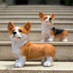 アニマルオブジェ ガーデニング コーギー犬 犬 置物 動物 イヌ インテリア リアル かわいい rgarden05