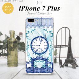 【iPhone7plus】【スマホケース/スマホカバー】【アイフォン7plus】iPhone7plus スマホケース カバー アイフォン7plus ソフトケース 妖精と時計 青 nk-i7plus-tp1257【メール便送料無料】