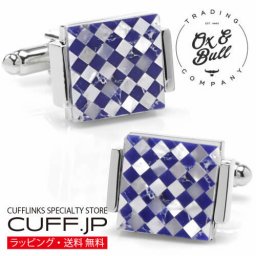 Ox & Bull Trading Co マザーオブパール チェッカー カフス カフスボタン カフリンクス プレゼント ギフト父 彼氏 夫 結婚祝い 誕生日