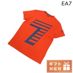 イーエーセブン Tシャツ メンズ コットン100% トルコ 6HPT33 POINCIANA オレンジ系 ファッション