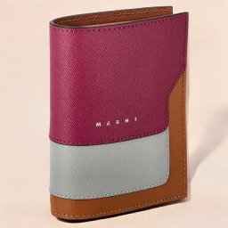 マルニ 二つ折り財布 レディース ブランド MARNI PFMOQ14U13-LV520 パープル/グレー/ブラウン