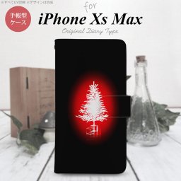 iPhone XS Max 手帳型 スマホ ケース カバー アイフォン ツリー 赤【アイフォーン XS マックス,iPhone,XS,Max,メール便 送料無料】