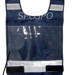 ベスト ゼッケン ゼッケンベスト ビブス【まとめ買い 10枚】 ネイビー 夜間　反射 メッシュベスト 安全 safety 地域活動 自治会