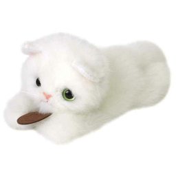 白ねこ 寝そべりCAT ぬいぐるみ 日本製 ホワイト ギフト