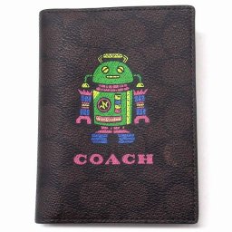 コーチ カードケース COACH アウトレット メンズ シグネチャーロボットパスポートケース CCW171 QBWAN