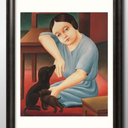 ゲオルク シュリンプフ M?dchen mit Hunden A3 サイズ ポスター アート おしゃれ 絵画 インテリア 北欧 イラスト マット紙 艶消し アートパネル 額 フレーム デザイン 壁掛け ギフト 新築祝い ディスプレイ 引越し祝い　新生活　空間デザイン 