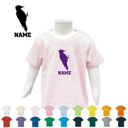 「キツツキ」名入れTシャツ/ベビー服 キッズ服 お名前 子供服 キッズウェア こども服 入園 入学 新学期 幼稚園 保育園 小学校 ベビーウェア 入園祝い 入学祝い 【ネコポス発送可】【cf_bst】アイテム 啄木鳥、ケラ、Woodpecker
