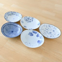 美濃焼 絵変り 軽い楕円深皿揃 小皿 セット 和食器 おしゃれ 取り皿 取皿 手塩皿 プレート 豆皿  皿 さら 小鉢 鉢 プレゼント 記念品 内祝 【伝統工芸・ 陶器の和遊感】