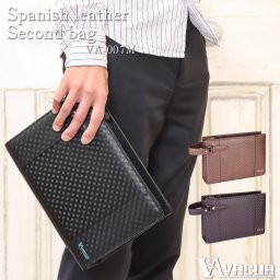 セカンドバッグ メンズ スペインレザー ブランド VACUA ヴァキュア VA-007M メッシュ加工 ハンドバッグ 大容量 キーリング ペンホルダー カードポケット 使いやすい 持ち歩き ポケット 大きめ ミニバッグ サブバッグ プレゼント 父の日 父の日のプレゼント 父の日ギフト クリスマス クリスマスプレゼント