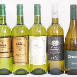 フランス×イタリア白ワイン5本セット(サンディヴァン ブラン(フランス) シャルヴィーユ ブラン(フランス) カルディヴァル ブラン(フランス) センサーレ グリッロ(イタリア) センシィヴィルトビアンコ(イタリア)) 750ml×5本