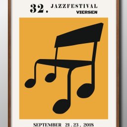 ジャズ 音符 ミッドセンチュリー A3 サイズ ポスター アート おしゃれ 絵画 インテリア 北欧 イラスト マット紙 艶消し アートパネル 額 フレーム デザイン 壁掛け ギフト 新築祝い ディスプレイ 引越し祝い　新生活　空間デザイン