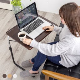 折りたたみテーブル 高さ調節 角度調節機能付き サイドテーブル ノートPCデスク 収納式 簡易テーブル ソファーテーブル 自分用 省スペース 作業用テーブル 組み立て簡単 在宅勤務 テレワーク リモートワーク　送料無料