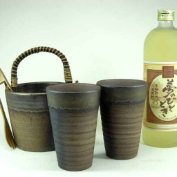 豪華酒器セット 陶芸作家　安藤嘉規作（麦焼酎　夢のひととき　720ｍｌ）焼酎ギフト