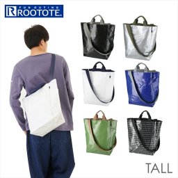 ROOTOTE ルートート お散歩バッグ 1435 通販 トートバッグ TALL トール Tarp レジャーシート素材 水抜き穴付き 大容量 A4 2way ショルダーバッグ アウトドア レジャー 公園 お散歩 雨の日対応 軽量 軽い おしゃれ
