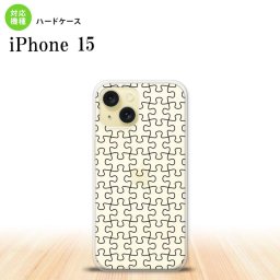 iPhone15 iPhone15 スマホケース 背面ケース ハードケース パズル 透明 黒 2023年 9月発売 nk-i15-1214