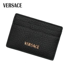 VERSACE ヴェルサーチ 財布 カードケース カードホルダー ブラック レザー 牛革 メンズ レディース ユニセックス DPN2467-1A13018-1B00V
