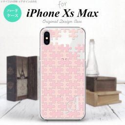 iPhoneXsMax iPhone XS Max スマホケース ハードケース パズル 薄ピンク +アルファベット メンズ レディース nk-ixm-1211i