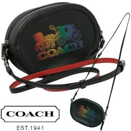 COACH OUTLET コーチ アウトレット ショルダーバッグ 斜め掛け クロスボディ ポーチ ポシェット C6803 QB/M2 レディース ブラック 母の日 プレゼント ギフト 