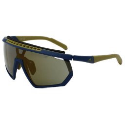 アディダス adidas スポーツサングラス アジアンフィット アイウェア UVカット SP0029-H/S 92G 00 メンズ レディース ユニセックス ブルー+カーキ+グレー