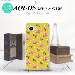 【603sh】【スマホケース/スマホカバー】【アクオス Xx3 ミニ】603sh スマホケース AQUOS Xx3 mini 603sh カバー アクオス Xx3 ミニ 花柄・バラ 黄(A) nk-603sh-242【メール便送料無料】