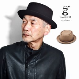 ガリアーノソルバッティ ハット メンズ ウール フェルトハット ポークパイハット 帽子 レディース ブラック モカ galiano sorbatti 全2色 50代 60代 70代 ファッション クリスマス ギフト プレゼント ギフト包装 父の日