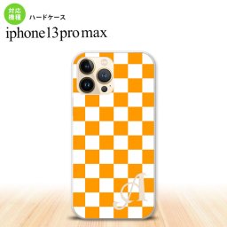 iPhone13ProMax iPhone13 Pro Max ケース ハードケース スクエア 白 オレンジ +アルファベット iPhone13 プロ マックス 6.7インチ おしゃれ かわいい メンズ レディース キッズ デザインたくさん nk-i13pm-764i