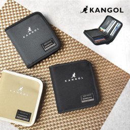 二つ折り財布 レディース メンズ ブランド カード多い カード 黒 コンパクト 小銭入れあり シンプル 使いやすい ファスナー 財布 二つ折り ふたつおり 女 男 かわいい お洒落 財布 カンゴール KANGOL カンガルー 折財布 大学生 社会人 ラウンド 10代 20代 30代 2304ma10cp