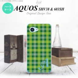 【603sh】【スマホケース/スマホカバー】【アクオス Xx3 ミニ】603sh スマホケース AQUOS Xx3 mini ケース アクオス Xx3 ミニ イニシャル チェックB 緑 nk-603sh-436ini【メール便送料無料】