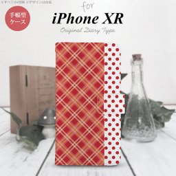 iPhoneXR iPhone XR 手帳型スマホケース カバー タータン ドット 赤  nk-004s-ipxr-dr1531