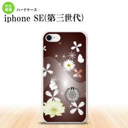 iPhoneSE 3 iPhoneSE 3 スマホケース ハードケース 花柄 ミックス B 茶 メンズ レディース nk-ise3-276