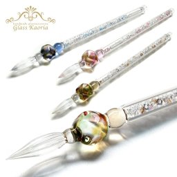 ガラスペン glasskaoria グラスカオリア ジュエル ラインストーン キラキラ 手作り 硬質ガラス 文具女子 スワロフスキー ギフト プレゼント 母の日