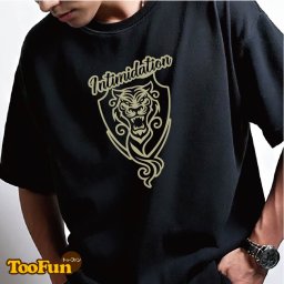 【Tシャツ 半袖 】260 虎 タイガー タトゥー エンブレム 紋章 威嚇 かっこいい 大きいサイズ リンクコーデ オリジナル デザイン メンズ レディース キッズ [ 5.6オンス 厚手 綿100% 豊富なカラー ] コットン シャツ