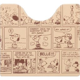 スヌーピー PEANUTS PVCトイレマット フレーム   BE ベージュ