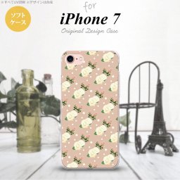 【iPhone7】【スマホケース/スマホカバー】【アイフォン７】iPhone7 スマホケース カバー アイフォン７ ソフトケース 花柄・バラ（C） ベージュ nk-iphone7-tp246【メール便送料無料】