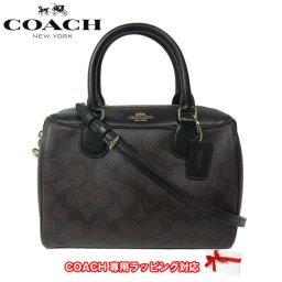 コーチ アウトレット COACH ハンドバッグ F32203 PVC×レザー シグネチャー ミニ ブルック 2WAY サッチェル IMAA8(ブラウン×ブラック)【RCP】【楽天カード分割】