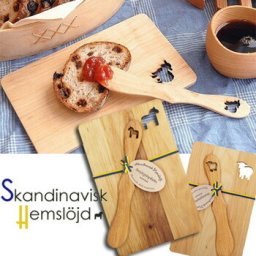 カッティングボード＆バターナイフセット[スカンジナビスクヘムスロイド Skandinavisk Hemslojd パンや果物やチーズなどをカットするのに便利な人気の北欧・木製まな板(木製カッティングボード)]